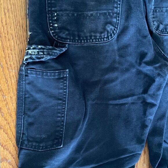 Carhartt straight wide leg utility distressed paint smear denim jeans size 30 - Picture 10 of 15